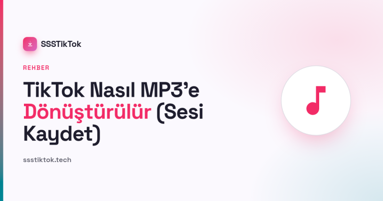 TikTok Nasıl MP3'e Dönüştürülür (Sesi Kaydet)