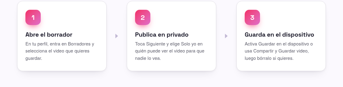 Cómo guardar borradores de TikTok en tu galería