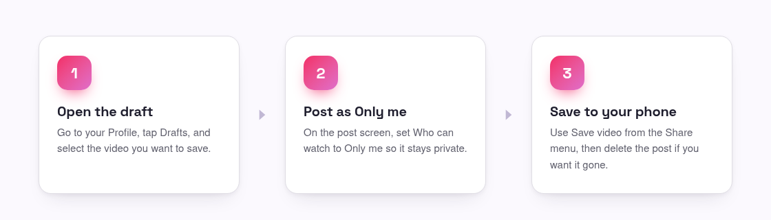 How to Save TikTok Drafts to Your Camera Roll